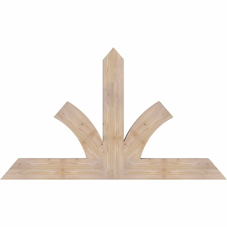 Ekena Millwork Richland Smooth Timber Gable Bracket, Douglas Fir, 60"W x 35"H x 3 1/2"D x 5 1/2"F, 14/12 Pitch GBW060X35X0406RIC00SDF